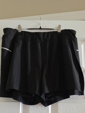 Avia Black Women's Athletic Shorts with Reflective Accents